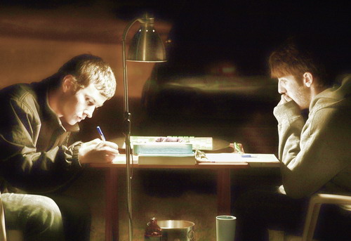 Nigel Peltier (left) and Rafi Stern playing SCRABBLE®